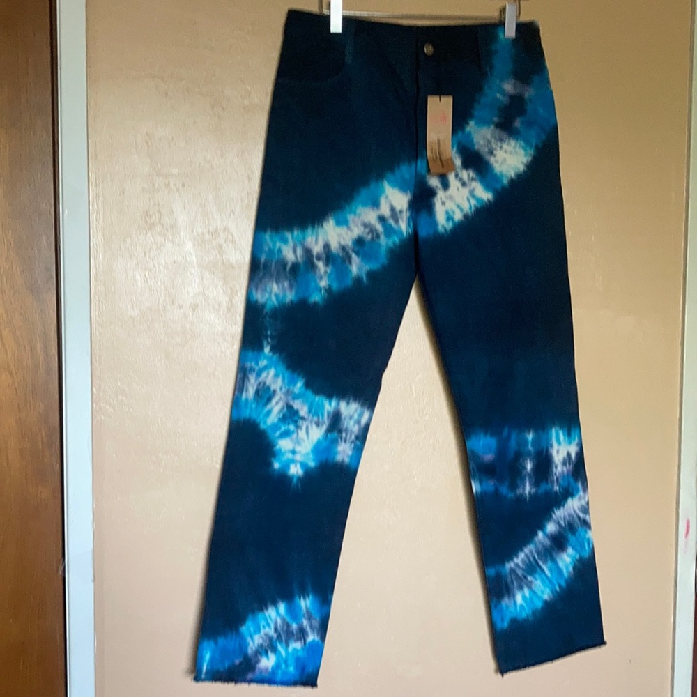 The Elder Statesman magic denim dume pants blue magic rings size 27